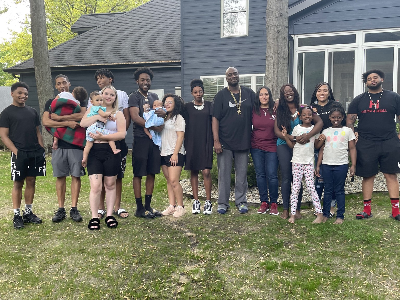 Family and friends gathered at their home in Holland, Ohio.
