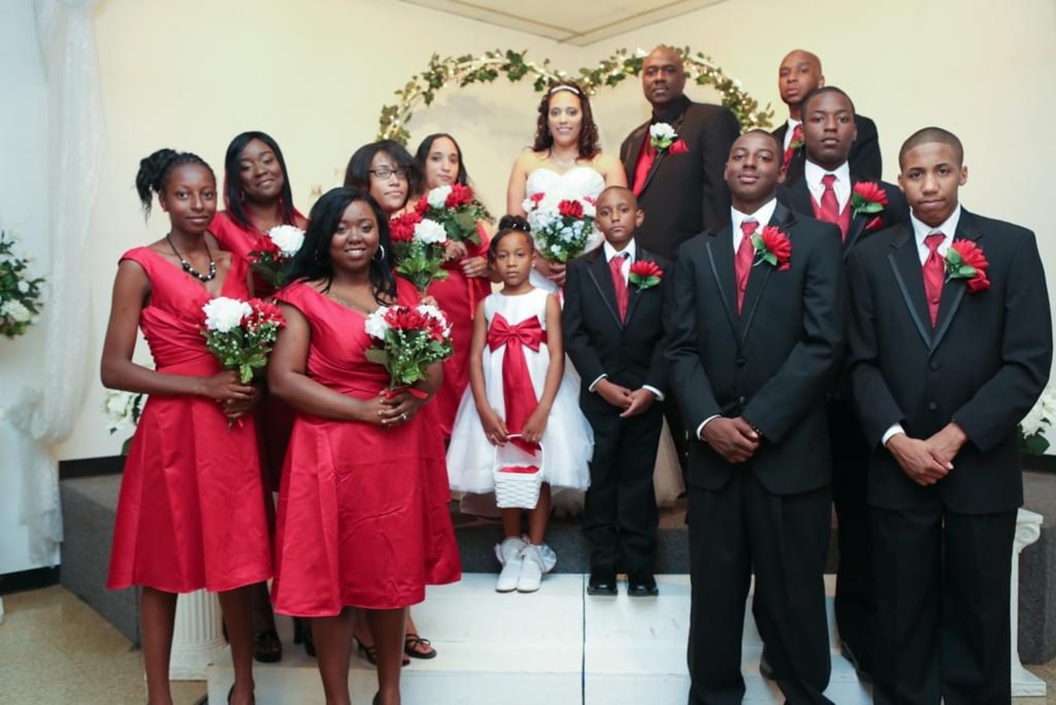 Family together at Terrence L Pounds and Michelle Pounds’s wedding.