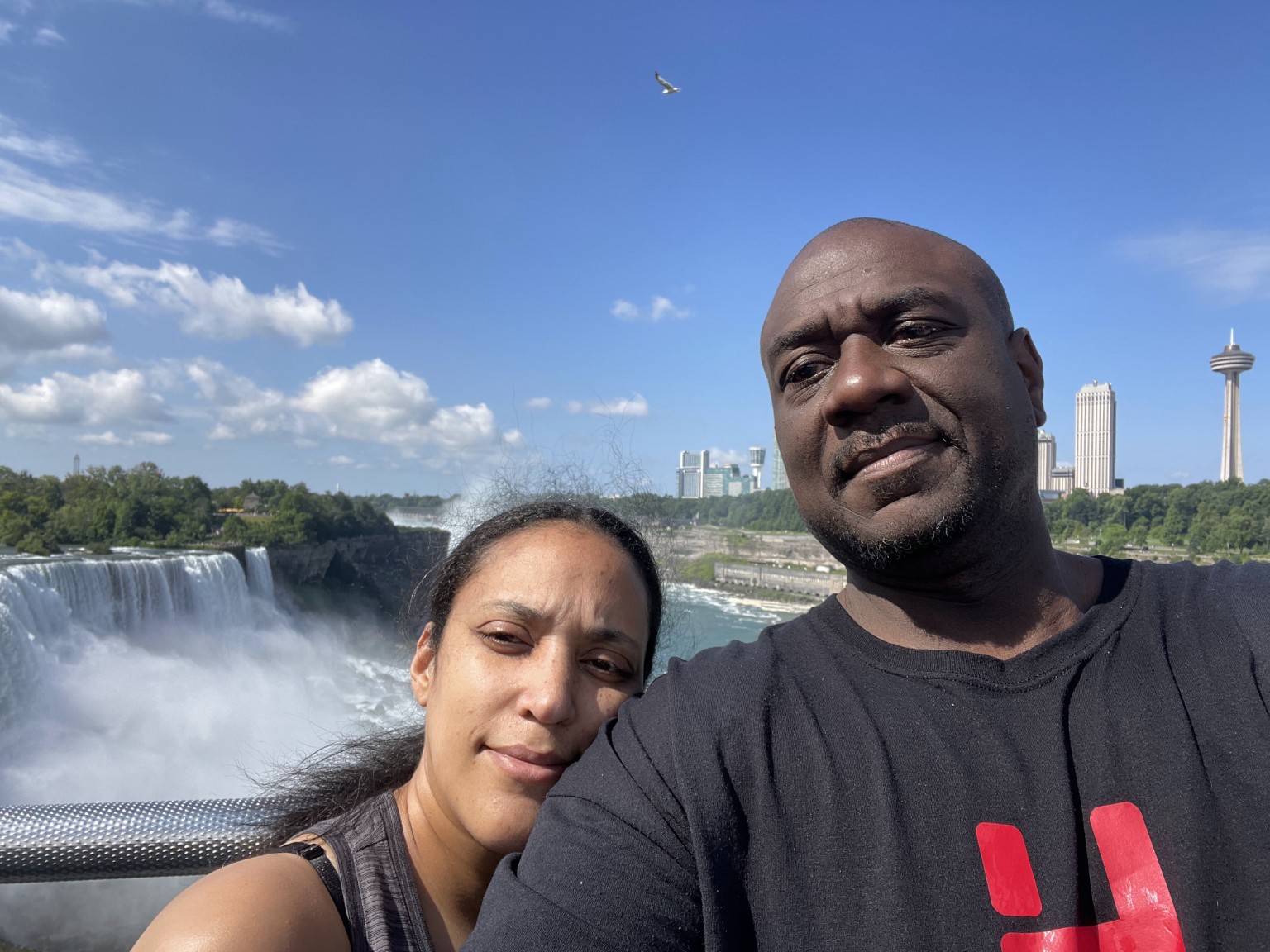 Terrence L Pounds and Michelle Pounds traveling together at Niagara Falls.