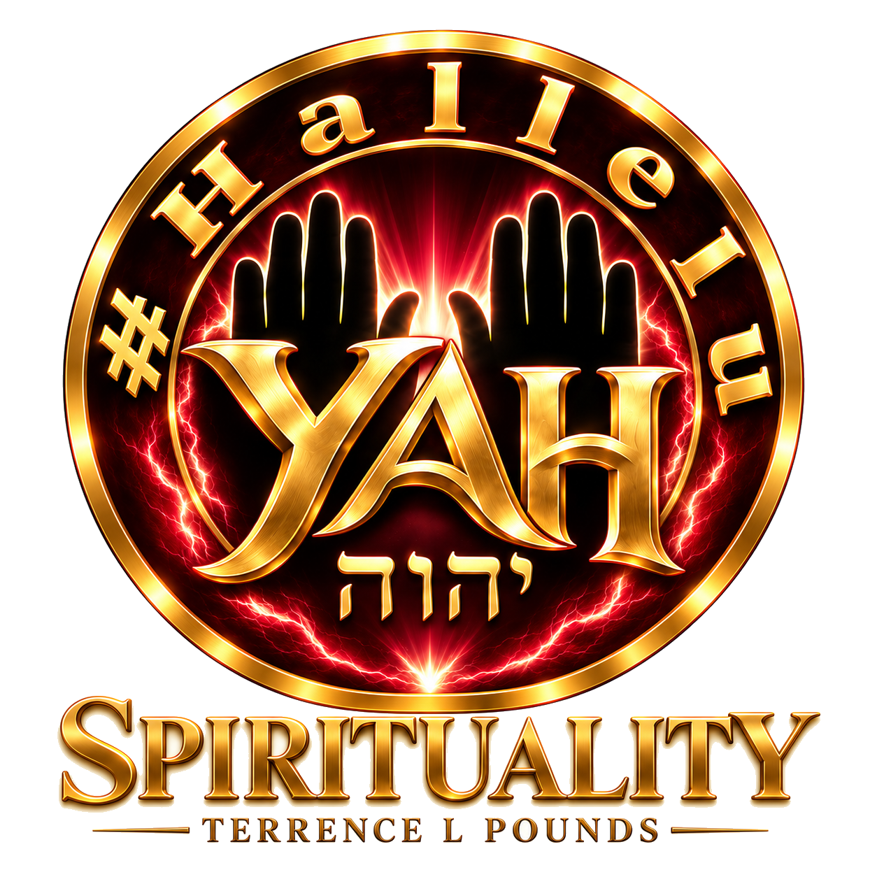 Spirituality: HalleluYAH with dark raised hands