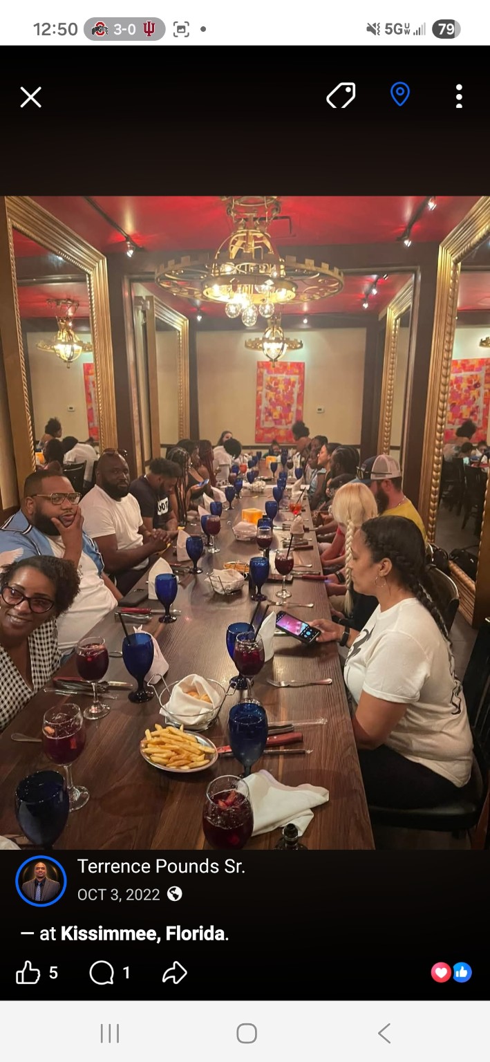 Another view of our family and friends around the table.