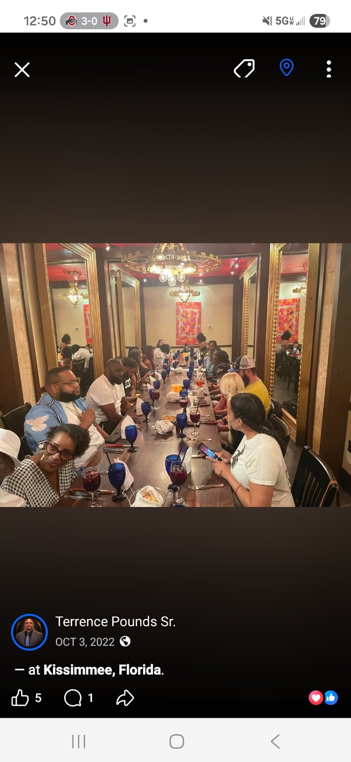 A shared meal during our Florida family trip.